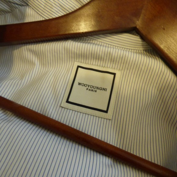 WOOYOUNGMI - Two-length lateral slit white shirt - Sz 52 - Picture 10 of 12